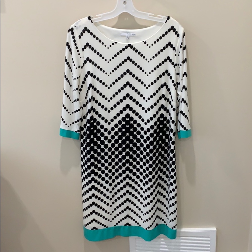 knee length polka dot dress